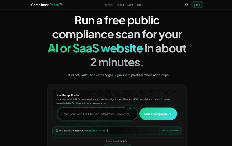 ComplianceRadar preview